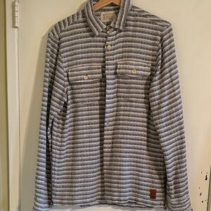 Scotch & Soda Navy and White Patterned Shirt